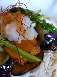 夏野菜のぶっかけおろしそうめん-レシピのメイン写真