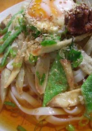こっサリ☆揚げ野菜と梅の冷やしうどん-レシピのメイン写真