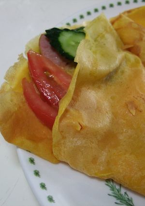 朝食に野菜充実クレープサンド-レシピのメイン写真