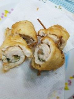天ぷら♡ささみの梅しそ巻き-レシピのメイン写真