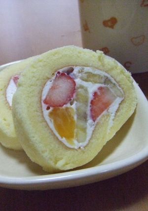 卵１コでロールケーキ-レシピのメイン写真