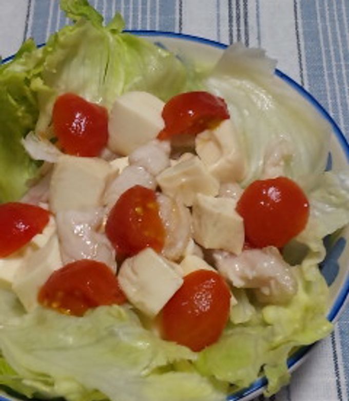 ヘルシー✿豆腐とささみのサラダ-レシピのメイン写真