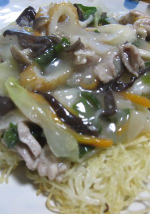 あんかけ揚げ焼きそうめん-レシピのメイン写真