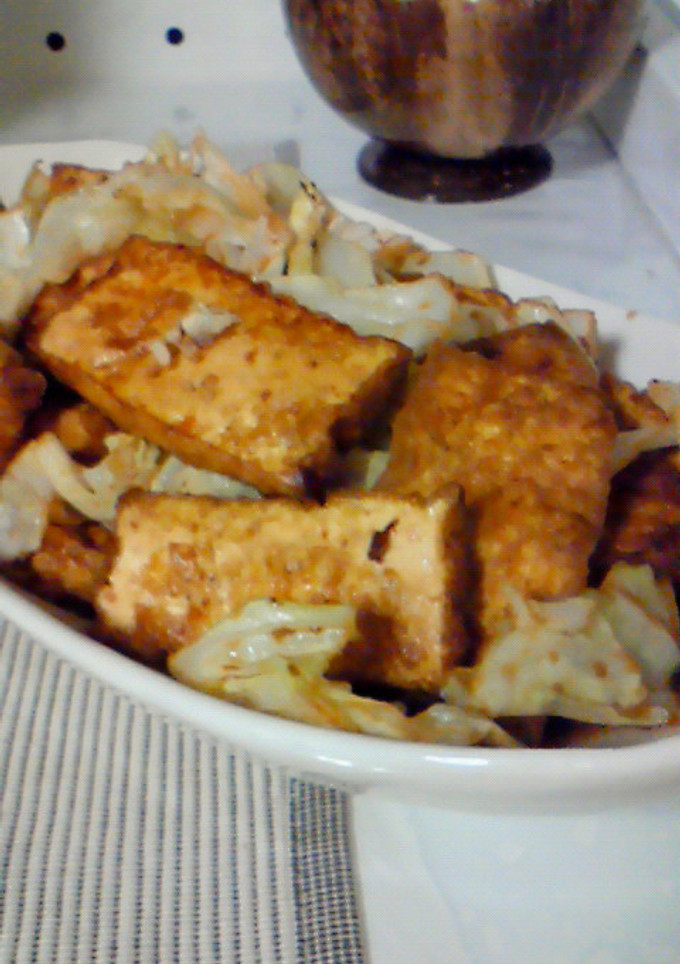 キャベツと厚揚げのしょうが焼き風炒め-レシピのメイン写真