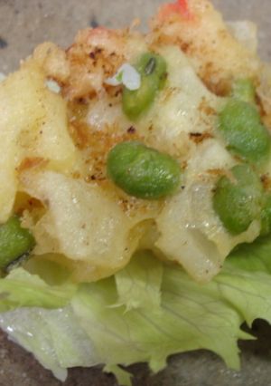 プリプリ海老と枝豆の熱々かき揚げ♪-レシピのメイン写真