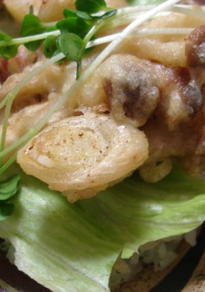 豚肉としめじのジューシー熱々かき揚げ♪-レシピのメイン写真