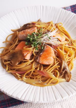 【醤油】すだち香る 鮭の醤油パスタ-レシピのメイン写真