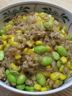 豚ひき肉と春雨と枝豆の中華醤油炒め-レシピのメイン写真