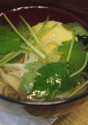 暑い夏に！　卵豆腐と素麺の冷たいお吸い物-レシピのメイン写真