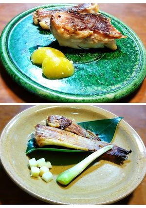 カスベの青梅塩麹漬け焼き バーナー処理 -レシピのメイン写真