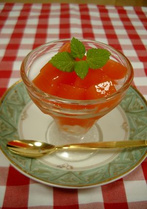 充実野菜❀朝ゼリー　ココナッツミルク添え-レシピのメイン写真