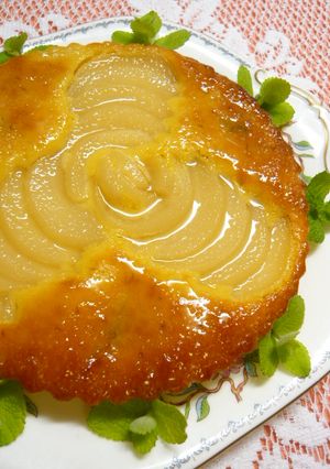 簡単！桃缶deアーモンドケーキ♪タルト風-レシピのメイン写真