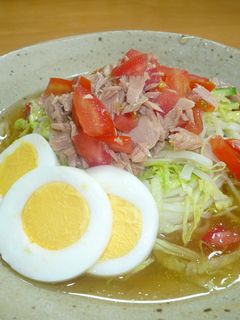 野菜モリモリ☆ぶっかけサラダ素麺-レシピのメイン写真