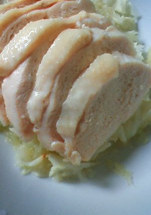 簡単レンジで蒸し鶏キャベツ-レシピのメイン写真