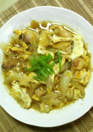 鶏肉と玉ねぎの卵とじ☆親子丼にも^-レシピのメイン写真