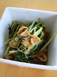 きび砂糖で 水菜と豚肉の甘辛炒め-レシピのメイン写真