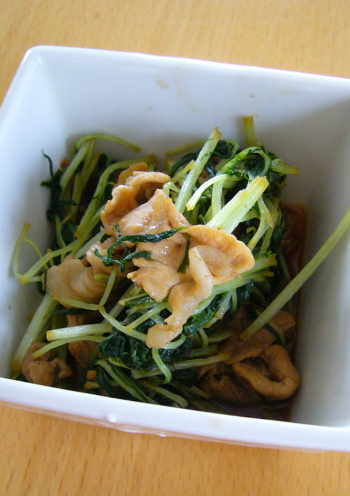 きび砂糖で　水菜と豚肉の甘辛炒め-レシピのメイン写真