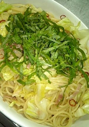 ☆大葉とキャベツのぺペロンチーノ☆-レシピのメイン写真