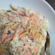 鮭ときのこのクリームパスタ
