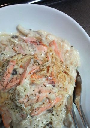 鮭ときのこのクリームパスタ-レシピのメイン写真