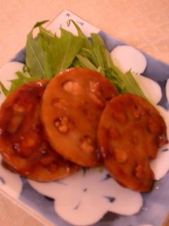 れんこんのさっぱり黒酢照り焼き-レシピのメイン写真