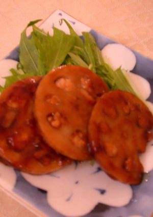 れんこんのさっぱり黒酢照り焼き-レシピのメイン写真