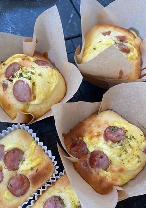 ボウルひとつで！ウインナーコーンマフィン-レシピのメイン写真