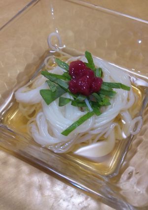 簡単おつまみ☆一口梅そうめん-レシピのメイン写真