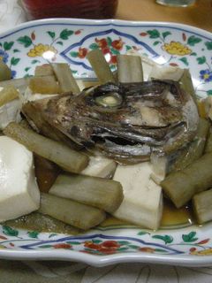 鯛のあら煮(お豆腐とごぼうつき!)-レシピのメイン写真