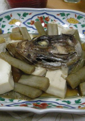鯛のあら煮（お豆腐とごぼうつき！）-レシピのメイン写真