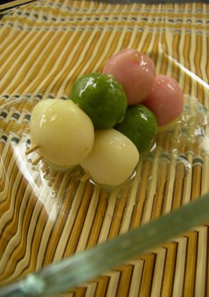 暑いのに、３色団子！（冷製）-レシピのメイン写真