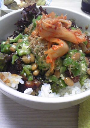 オクラと納豆でねばねばスタミナ丼★-レシピのメイン写真