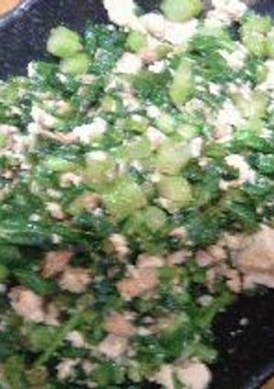 からし菜と豆腐炒め-レシピのメイン写真