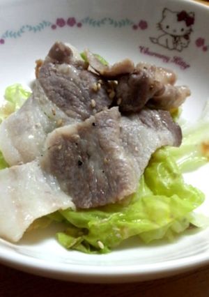 超簡単　豚バラとキャベツの蒸しもの-レシピのメイン写真