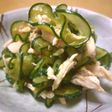 鶏胸肉の酒蒸しきゅうりもみ