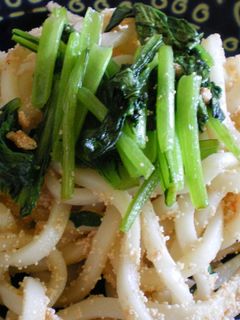 小松菜と明太子の焼きうどん-レシピのメイン写真