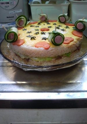 七夕☆誕生日に♪でかっライスバーガー☆-レシピのメイン写真