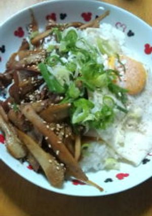 簡単絶品!!豚ごぼう焼き丼♪-レシピのメイン写真