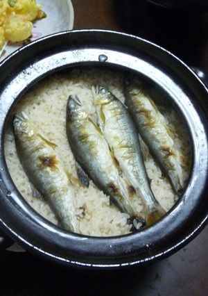 土鍋で鮎飯-レシピのメイン写真