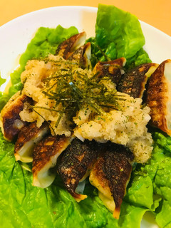 レトルト餃子●大根おろしかけサンチュ盛り-レシピのメイン写真