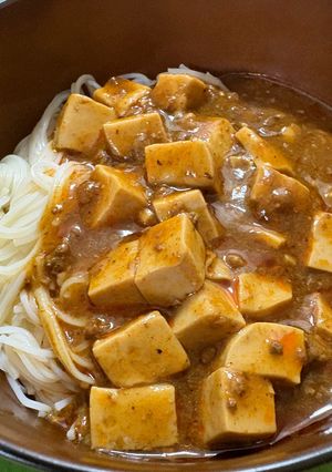 一人暮らし麻婆素麺-レシピのメイン写真