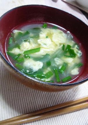 ニラ玉をイメージしたかき玉スープ-レシピのメイン写真