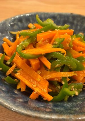 レンジで簡単⭐︎にんじんとピーマンのナムル-レシピのメイン写真