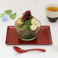 รูปของ 抹茶シロップのかき氷ともちもち豆腐白玉