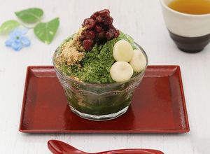 抹茶シロップのかき氷ともちもち豆腐白玉-レシピのメイン写真