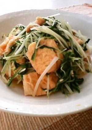 あと一品☆水菜と油揚げの炒め煮-レシピのメイン写真