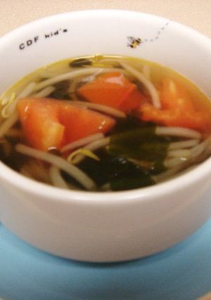 もやし☆トマト☆わかめの中華スープ-レシピのメイン写真