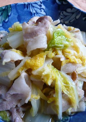 白菜と豚バラのからし醤油蒸し-レシピのメイン写真