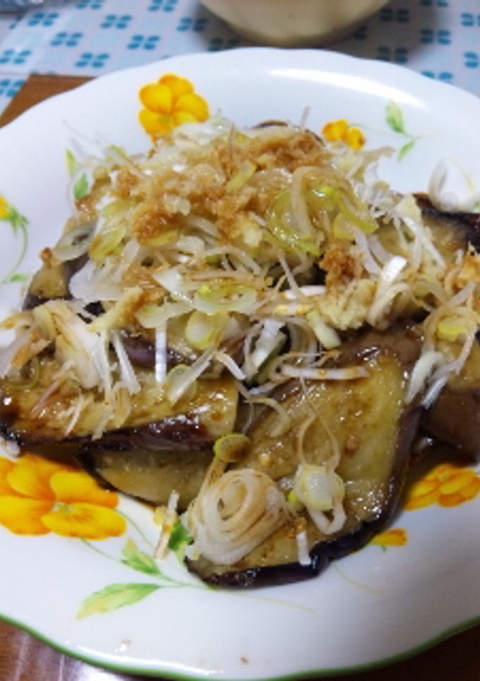 ナス焼きねぎしょうがのせ-レシピのメイン写真