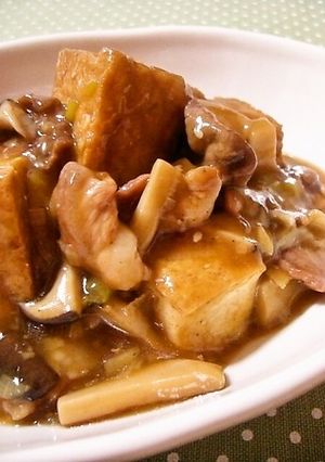 ご飯が進む♪豚肉と厚揚げのｺｸ旨あんかけ-レシピのメイン写真